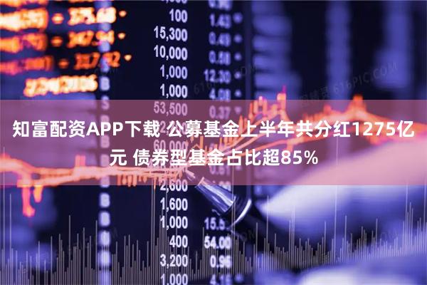 知富配资APP下载 公募基金上半年共分红1275亿元 债券型基金占比超85%