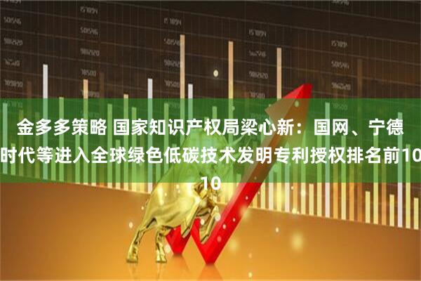金多多策略 国家知识产权局梁心新：国网、宁德时代等进入全球绿色低碳技术发明专利授权排名前10