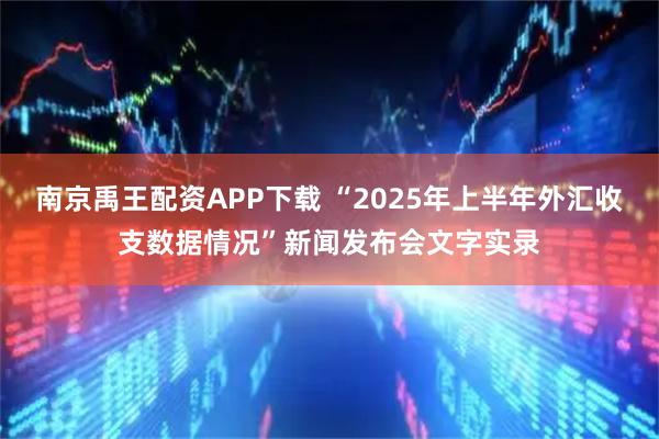 南京禹王配资APP下载 “2025年上半年外汇收支数据情况”新闻发布会文字实录